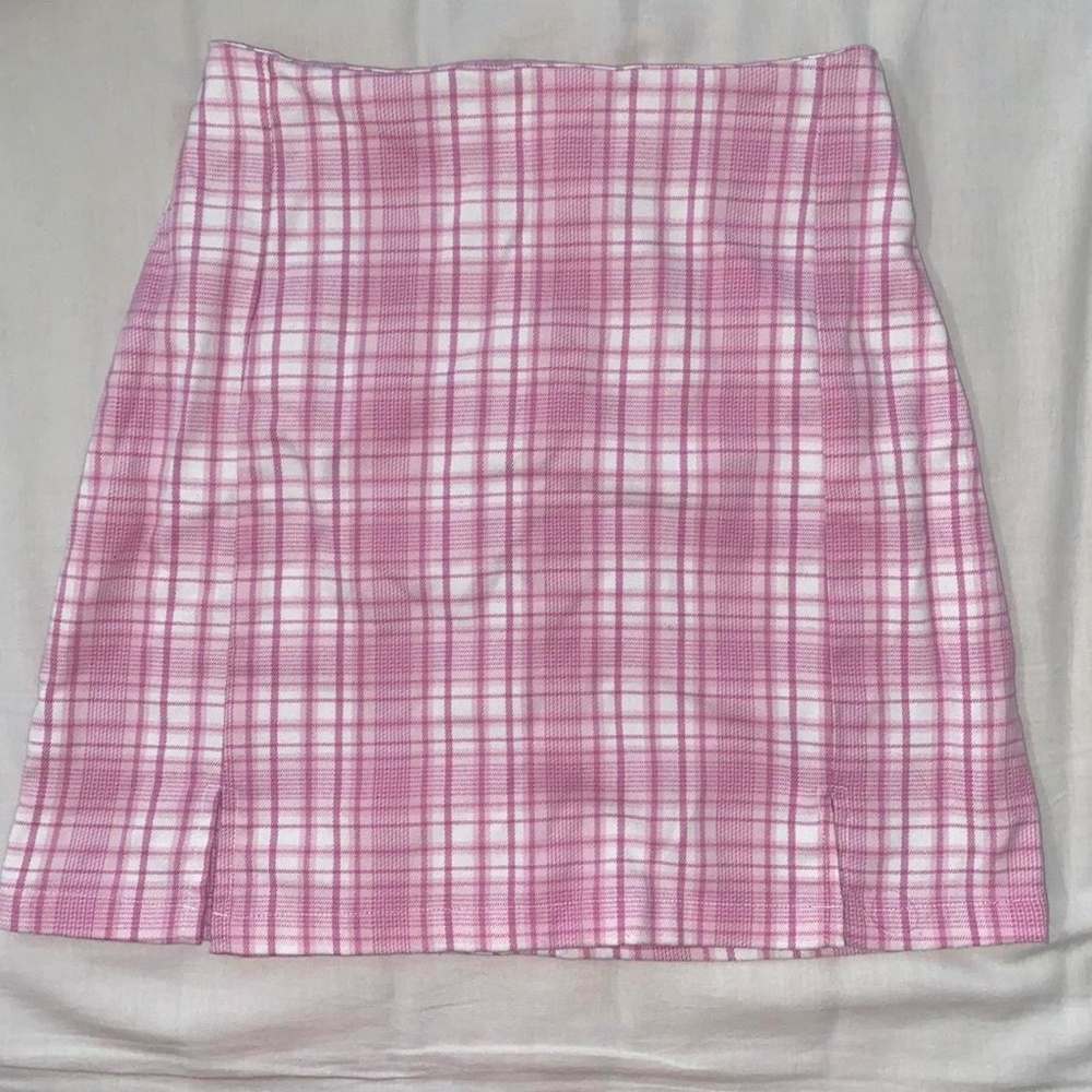 pink plaid John galt skirt